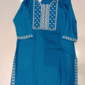 Rayon Embroidery Work Kurti