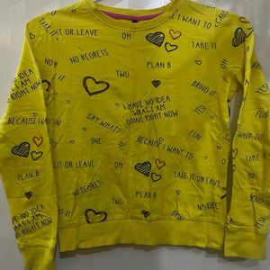 Printed Yellow Sweatshirt