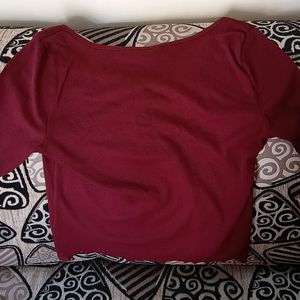 Maroon crop top