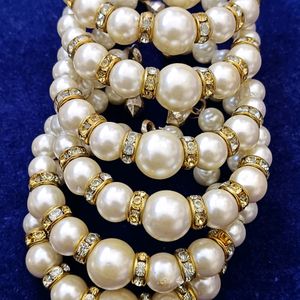 Pearl Bracelet With Diamonds