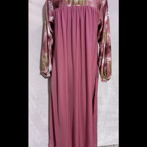 NEW DESIGNER LONG DRESS WITH DESIGNERSLEEVES