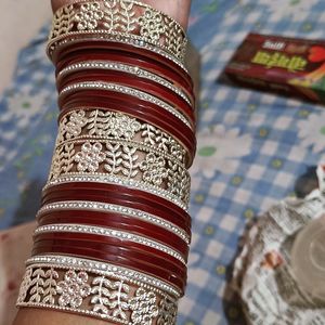 Maroon Colour Bridal Chuda