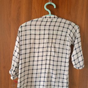 White Checked Shirt