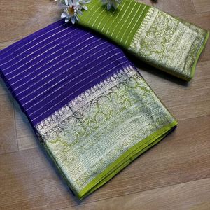 Pure Viscose Georgette Weaving Jacquard Saree🫶