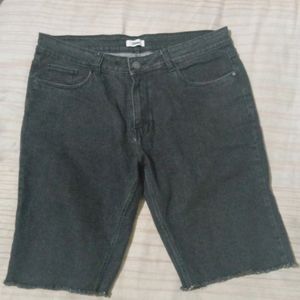 Black Denim Shorts