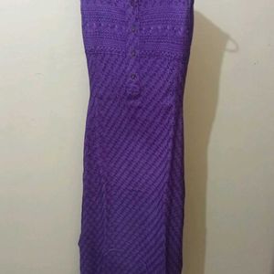 Lavender Chikankari Kurta Set