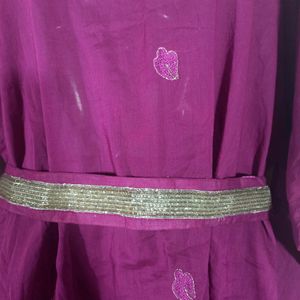 Purple Kurthi Set (Women's)