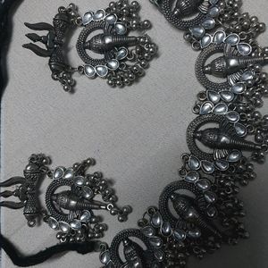 Beautiful Oxidised Choker Set