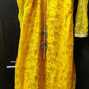 Beautiful Haldi Mehandi Sharara Suit