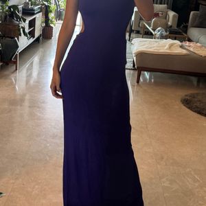 Purple Maxi Cutout Dress