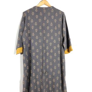 Dark Grey Printed Kurta(Women’s)