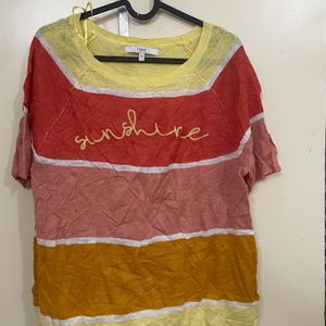 Next Women Striped Sunshine Top