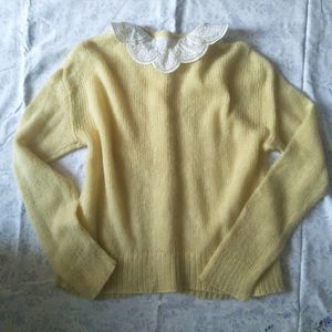 Yellow Knitted Cardigan