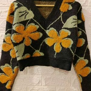 3D Floral Sweater