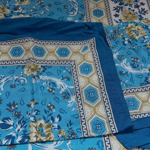 Double Bedsheet With Two Pillow Covers