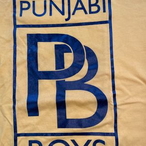 T Shirt With Label Of Punjabi Boys