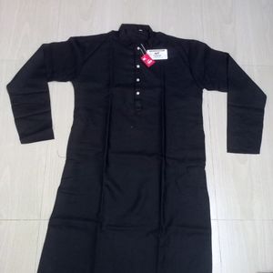 Men's Cotton Black Kurta