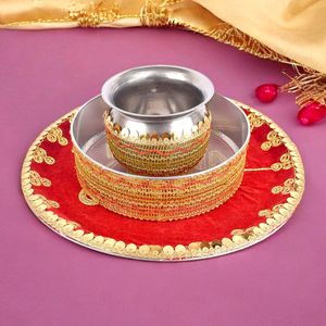 Karvachauth Thali Lota Or Chalni