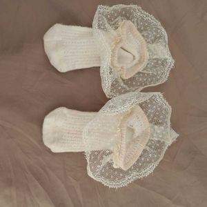 Baby Off White Frill Socks.