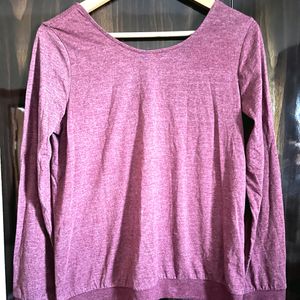 Women Burgundy Solid Top