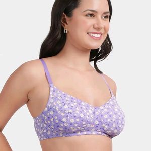 Susi Purple Daisy Print Bra