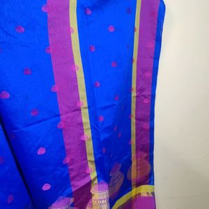 Royal Blue Chanderi Cotton Saree