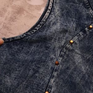 Sleeveless Denim Top