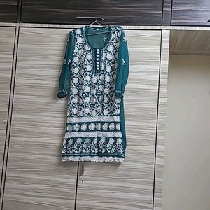 Handwork Lucknavi Georgette Kurti Size L