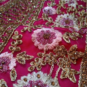 Cherry Pink Heavy Handworked Lahenga