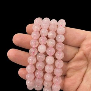 A++ Quality Rose Quartz Bracelet energized