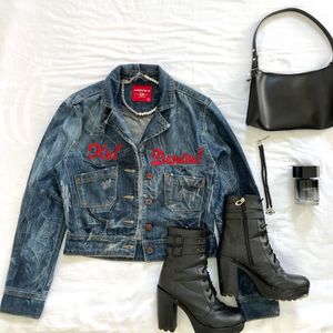 ✰vintage Y2K Blue Denim Jacket ✰