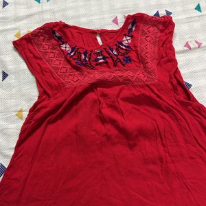 Red Small Kurti