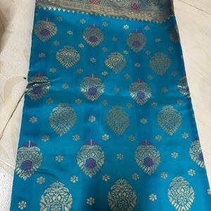 Blue And Pink Saree For Weeding