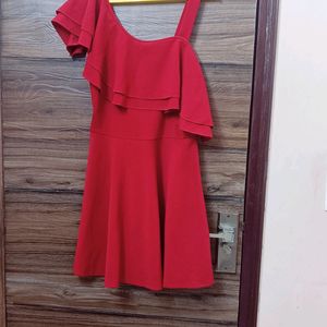 Flared Maroon Dress