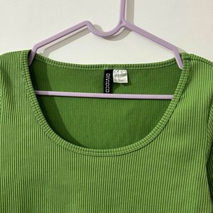 H&M Ribbed Jersey Top/Size-S