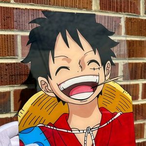 Luffy Glass Painting