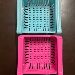 Set of 2 Expandable Fridge Basket