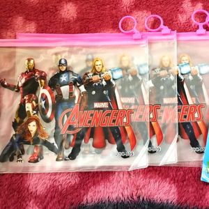 (4)Avengers Kids Pouch, (2)Stationary Set