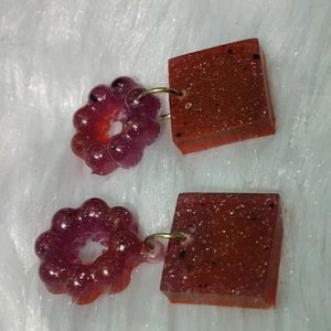 Beautiful Shimmery Resin Earings