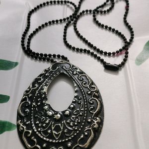 Black Metal Chain Long