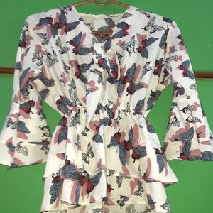 Butterfly Print Top