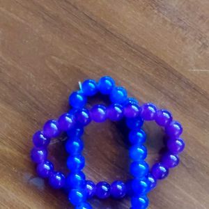 Dark Blue + Purple Beaded Bracelets