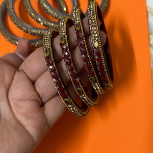 Glass Kada/ Bangles Set Of 2