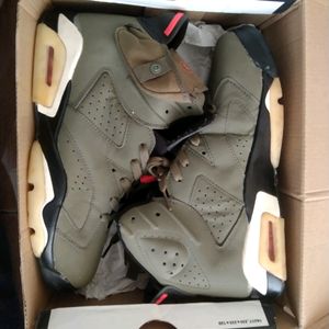 Nike Air Jordan Retro 6 Travis Scott Olive UK8.5