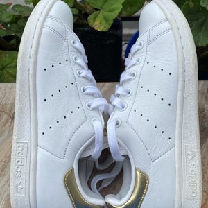 Adidas Originals Stansmith In Gold & White