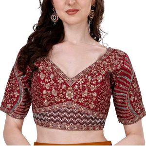 New Maroon Designer Blouse