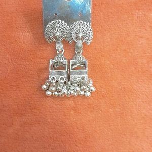 Silver Jhumka