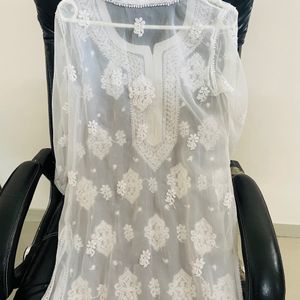 White Chikankari Kurta