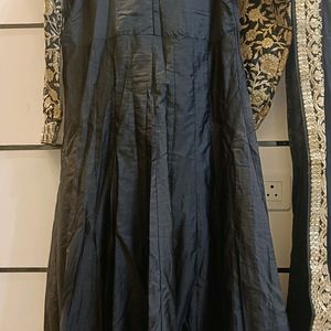 Beautiful Black Heavy Anarkali With Dupatta