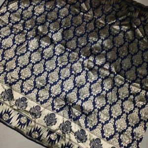 Navy Blue Banarasi Saree